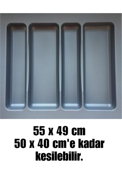 Gri Lüx 55 x 49 cm Çekmece İçi Kepçelik