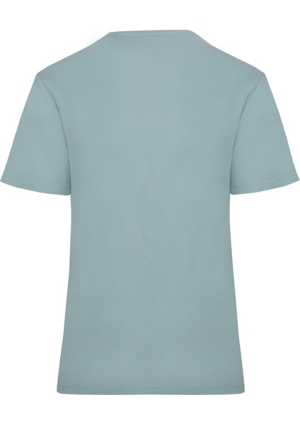 Erkek Mavi Regular Fit %100 Pamuk Bisiklet Yaka Tişört fiyatları