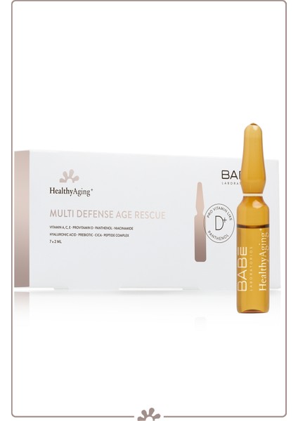 Healthyagıng+ multı Defense Age Rescue Ampul yenileyici , Canlandırıcı ve Gençleştirme Etkili Konsantre Bakım- Multi Defense Age Rescue 7'li Ampul