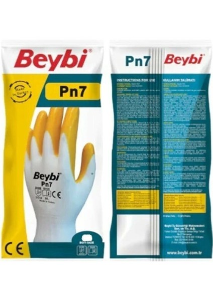 Pn7 Sarı Beyaz Nitril Iş Eldiveni No:10 [36'lı] fiyatları