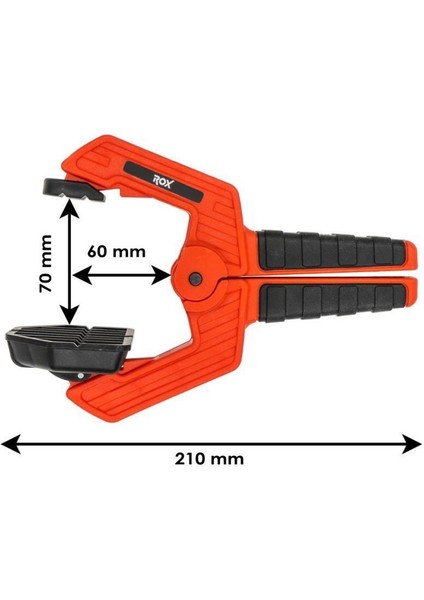 Rox 0150 Su Terazili Yaylı Mandal Tip Kıskaç Işkence 70 mm