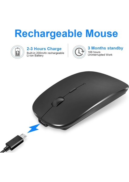 Huawei Matepad 11 Tablet Için Uyumlu Slim Şarjlı Bluetooth Klavye ve Mouse Seti