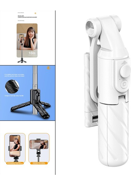 Kablosuz Bluetooth Selfie Sopa Tripod Uzaktan Kumanda Hafif Telefonlar Beyaz (Yurt Dışından) fırsatları