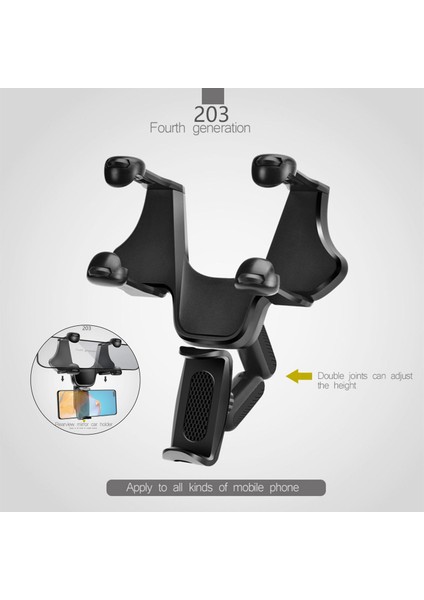 Otomobil Araç Dikiz Aynası Telefon Tutucu - Siyah (Yurt Dışından) indirimleri