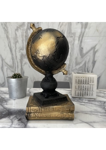 Dekoratif Dünya Biblo - Siyah Altın