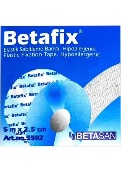 Betafix 5 mt x 2,5 cm Elastik Fix Flaster (5502)