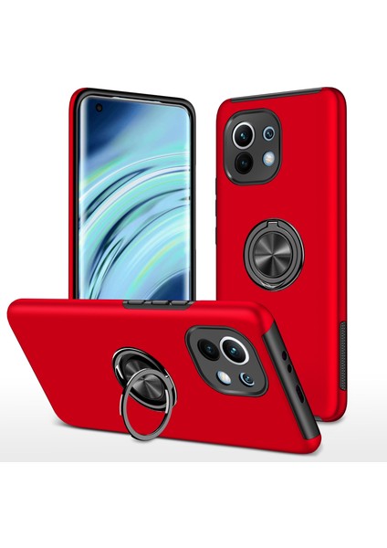 Görünmez Halka Tutucu ile Xiaomi Mi 11 Pc + Tpu Darbeye Dayanıklı Manyetik Telefon Kılıfı Için