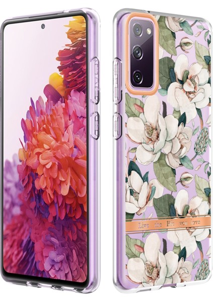 Samsung Galaxy S20 Fe 4g / 5g Çiçekler ve Bitkiler Serisi Imd Tpu Telefon Kılıfı