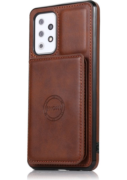 Samsung Galaxy A72 5g Buzağı Dokusu Manyetik Kart Çanta Pu Telefon Kılıfı Için fiyatları