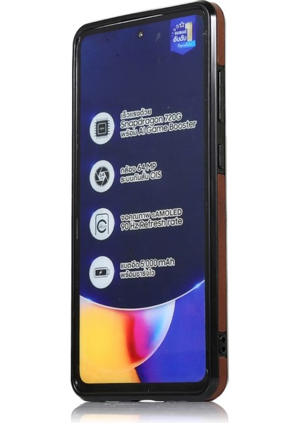 Samsung Galaxy A72 5g Buzağı Dokusu Manyetik Kart Çanta Pu Telefon Kılıfı Için modelleri