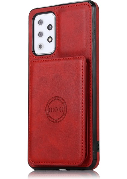 Samsung Galaxy A72 5g Buzağı Dokusu Manyetik Kart Çanta Pu Telefon Kılıfı Için fiyatları