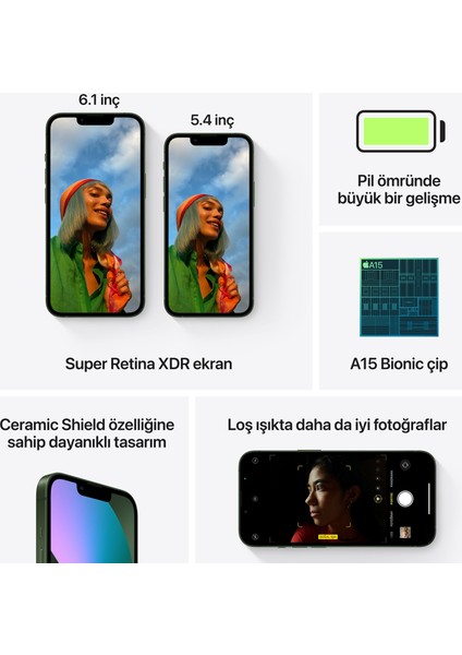 iPhone 13 mini 512 GB Yeşil
