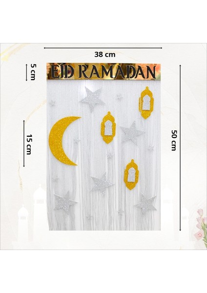 Eid Ramadan, Pleksili Püsküllü SüS - 50cm x 38cm fiyatları