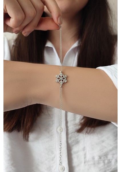 Kar Tanesi 925 Ayar Gümüş Kadın Bileklik fiyatları