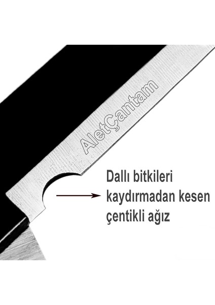 Çim Biçme Makası Metal Saplı Çimen Makası (Tırtırlı Ağız)