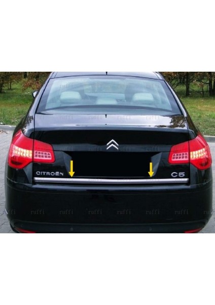 Citroen C5 Krom Bagaj Alt Çıtası 2008> Paslanmaz Çelik