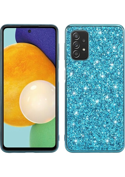 Galaxy A32 5G/M32 5g Için Parlak Tasarım Tpu + Pc Düşmeye Dayanıklı Kılıf - Mavi (Yurt Dışından)