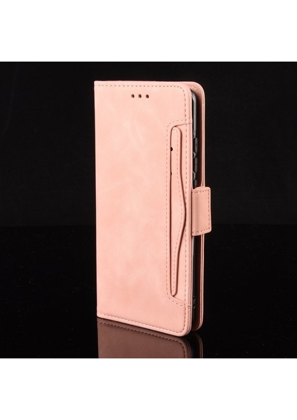Galaxy Note 10 Plus 5g Için Deri Kart Yuvalı ve Standlı Telefon Kılıfı - Pudra Pembe (Yurt Dışından)