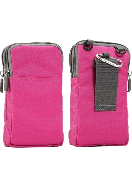 6.3-6.9 Inç Telefonlar Için Elastik Kemer Halkalı Spor Bel Çantası - Rose (Yurt Dışından)