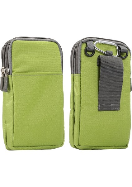 6.3-6.9 Inç Telefonlar Için Elastik Kemer Halkalı Spor Bel Çantası - Yeşil (Yurt Dışından)