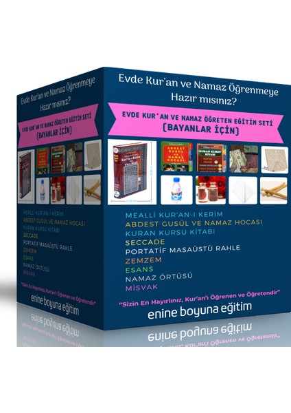 Evde Kur’an ve Namaz Öğreten Eğitim Seti (Kadınlar İçin)