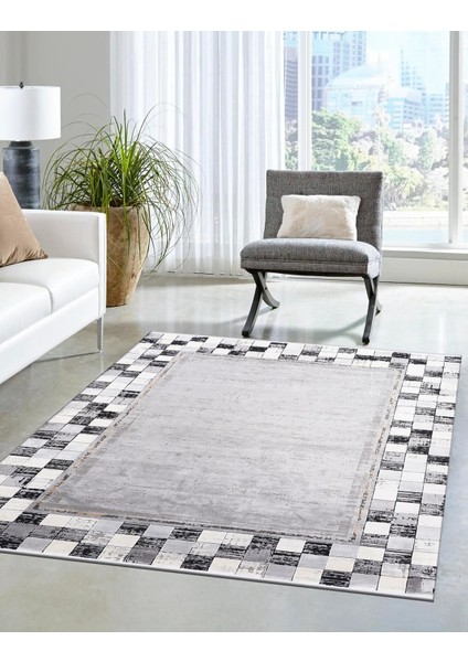 Cornelia Bambu 20114A Gri / Siyah Halı 160X230 ~ 3.68 M2