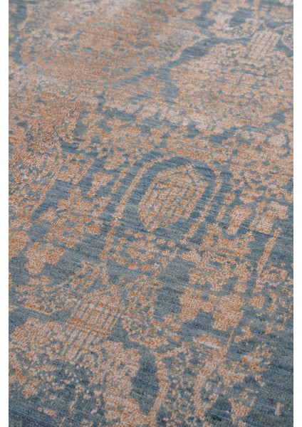 Silk Touch Turuncu / Mavi 169X247 Halı ~ 4.17 M2