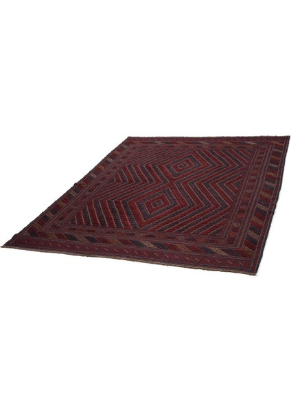 Afgan Berceste El Dokuma Kırmızı Kilim 194X281 ~ 5.45 M2