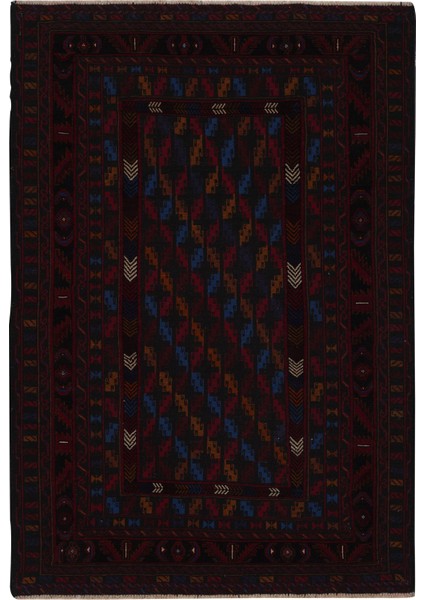 Afgan Berceste El Dokuma Kırmızı Kilim 131X191 ~ 2.5 M2