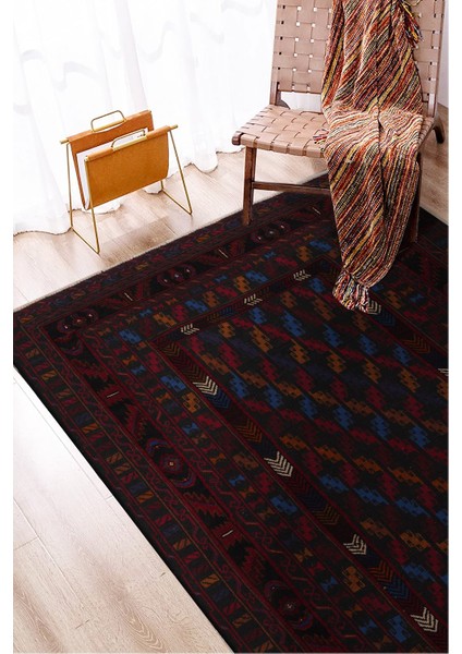 Afgan Berceste El Dokuma Kırmızı Kilim 131X191 ~ 2.5 M2