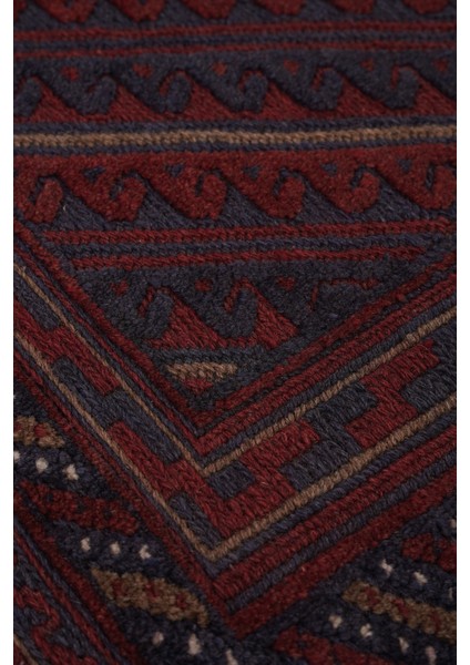 Afgan Berceste El Dokuma Kırmızı Kilim 131X124 ~ 1.62 M2