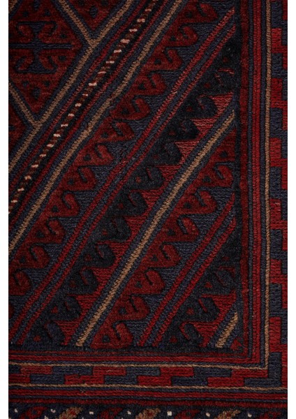 Afgan Berceste El Dokuma Kırmızı Kilim 131X124 ~ 1.62 M2