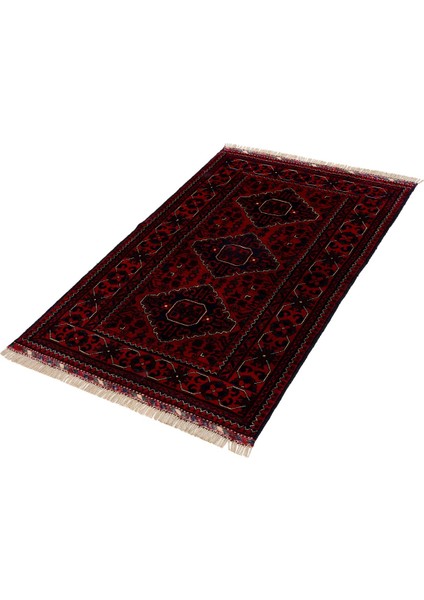 Afgan Khamyab 19012-12 96X148 Kırmızı El Dokuma Yolluk Halı ~ 1.42 M2