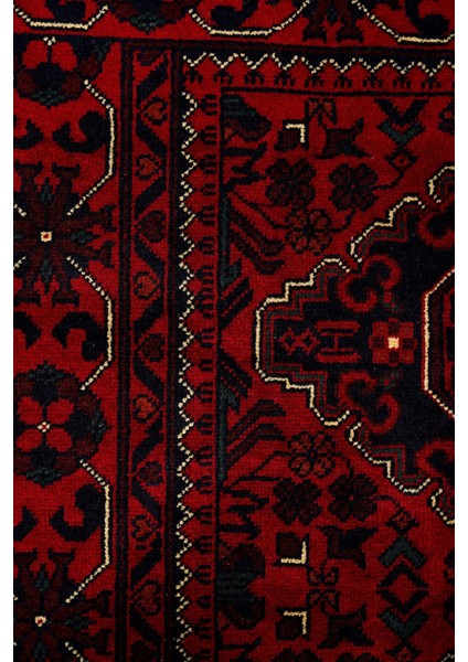 Afgan Khamyab 19012-12 96X148 Kırmızı El Dokuma Yolluk Halı ~ 1.42 M2
