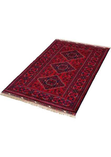 Afgan Khamyab 19012-12 96X148 Kırmızı El Dokuma Yolluk Halı ~ 1.42 M2