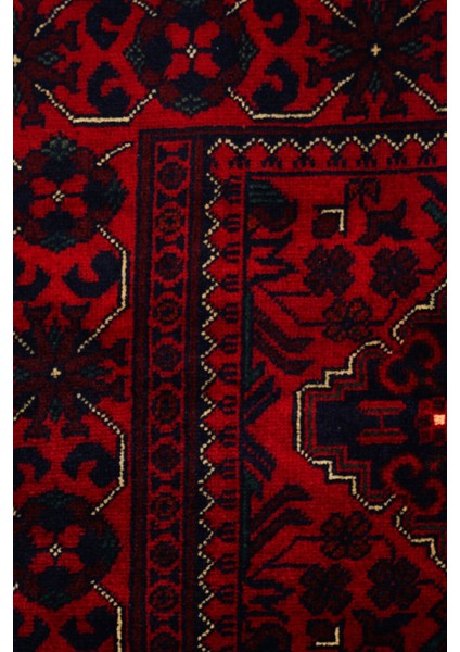 Afgan Khamyab 19013-13 98X149 Kırmızı El Dokuma Yolluk Halı ~ 1.46 M2