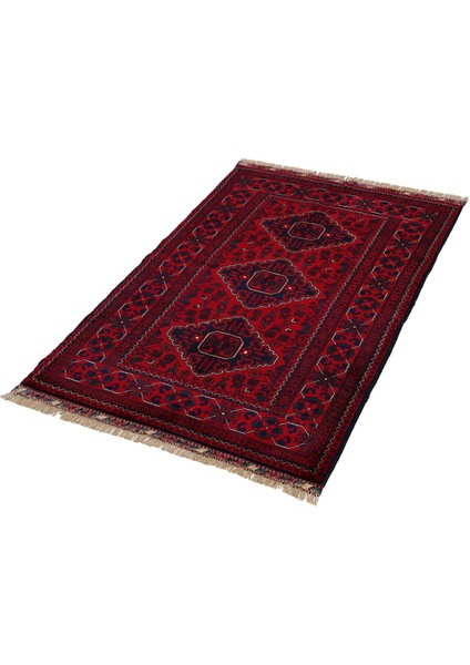 Afgan Khamyab 19013-13 98X149 Kırmızı El Dokuma Yolluk Halı ~ 1.46 M2