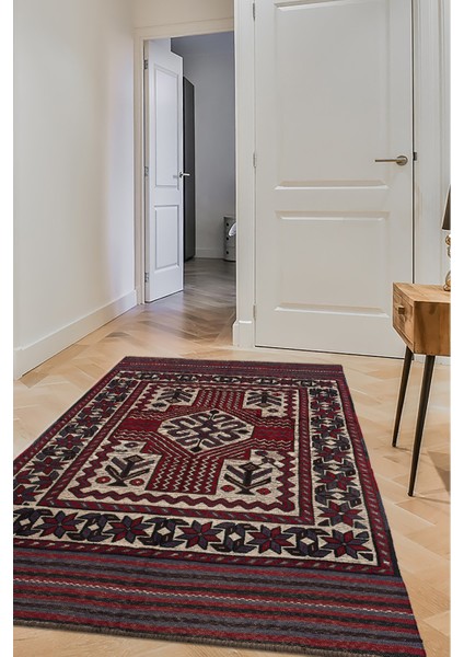 Afgan Berceste 1800013 120X188 Kırmızı El Dokuma Kilim ~ 2.26 M2