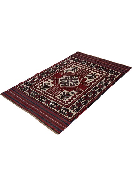 Afgan Berceste 1800013 120X188 Kırmızı El Dokuma Kilim ~ 2.26 M2