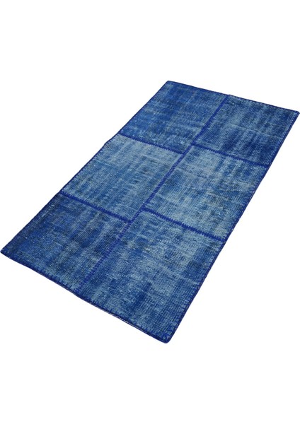Patchwork 3718 Mavi 80X150 Yolluk Halı ~ 1.2 M2