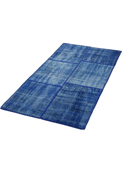 Patchwork 3718 Mavi 80X150 Yolluk Halı ~ 1.2 M2