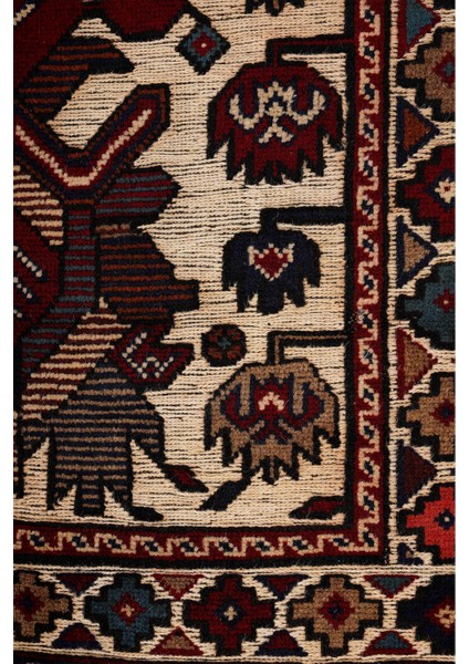 Afgan Berceste 18071 93X198 Kırmızı El Dokuma Yolluk Kilim ~ 1.84 M2