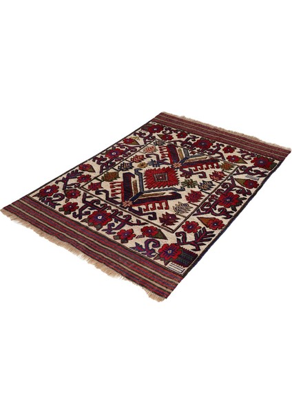 Afgan Berceste 18064 118X179 Kırmızı El Dokuma Kilim ~ 2.11 M2