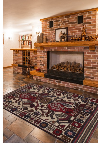 Afgan Berceste 18056 100X140 Kırmızı El Dokuma Kilim ~ 1.4 M2