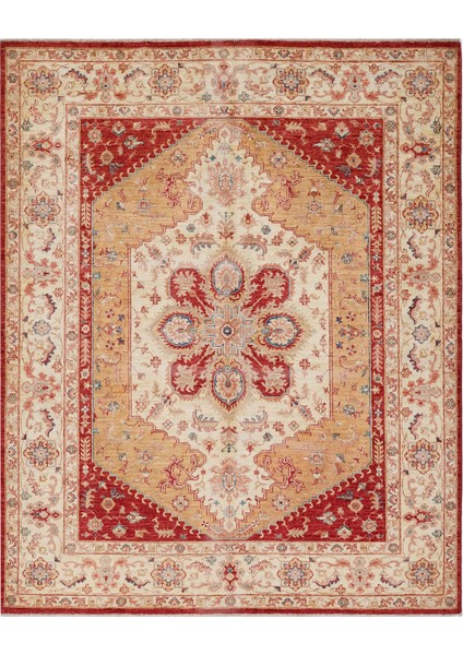 Ocean Uşak 191X240 Renkli El Dokuma Halı ~ 4.58 M2