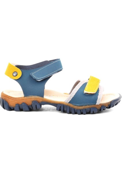 22Y06 Lacivert-Hardal Cırt Cırtlı Erkek Çocuk Sandalet
