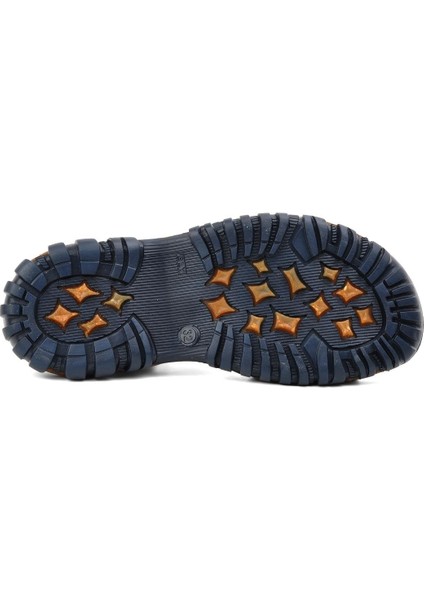 22Y06 Lacivert-Hardal Cırt Cırtlı Erkek Çocuk Sandalet