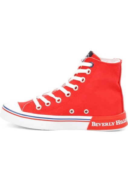 PO-10141 Kırmızı Kadın Bilek Boy Sneaker