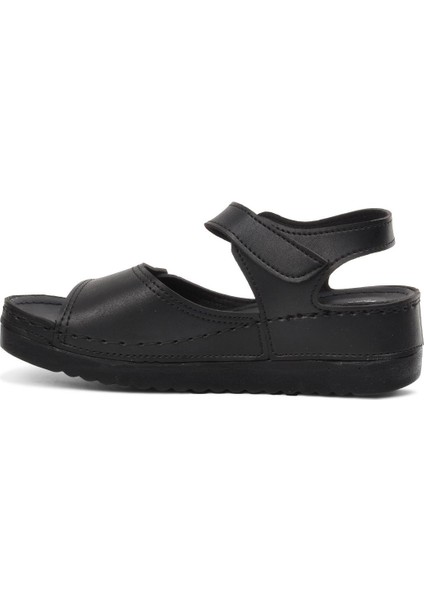07-109 Rr Siyah Kalın Taban Kadın Anatomik Sandalet fiyatları