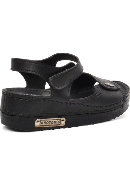 07-109 Rr Siyah Kalın Taban Kadın Anatomik Sandalet fırsatları